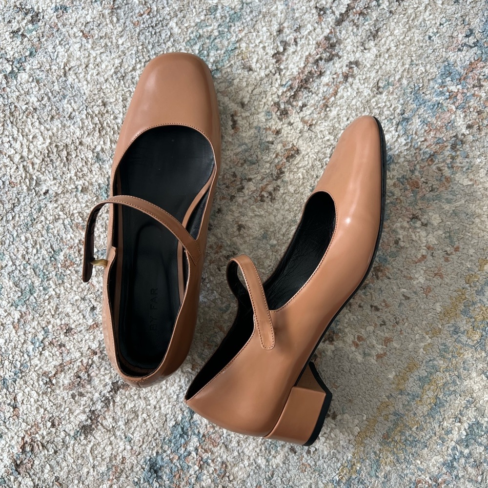 $474 BY FAR Ginny Mary Jane Pump - Clay - Picture 5 of 7